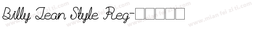 Billy Jean Style Reg字体转换
